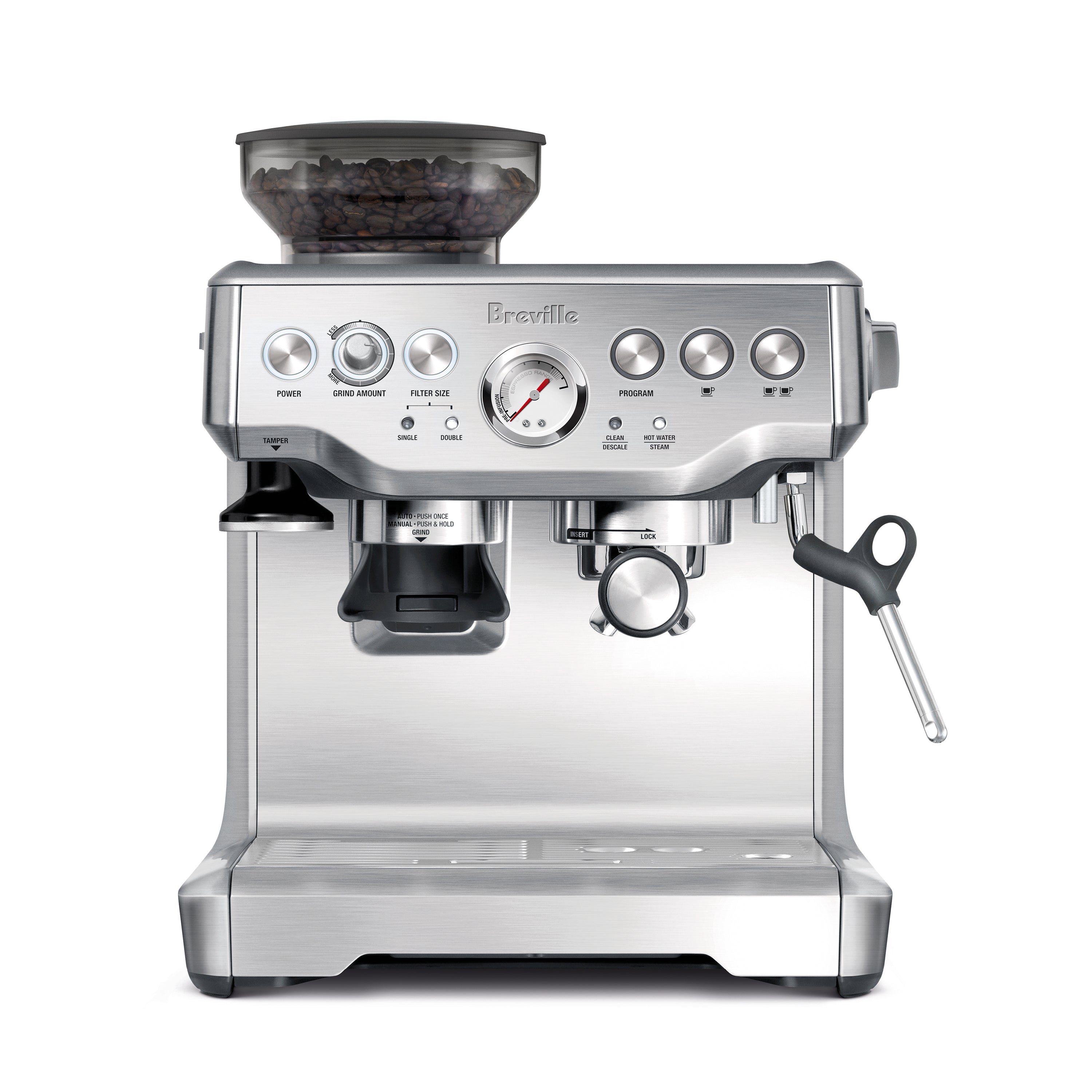Breville Barista Express エスプレッソマシン おまけ 家庭用 エスプレッソマシン ブレビル社 豆挽き付 シングルボイラー